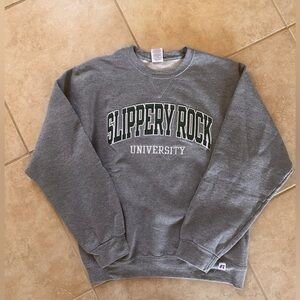 Russell Athletic Slippery Rock University Sweatshirt Gray M College Crew